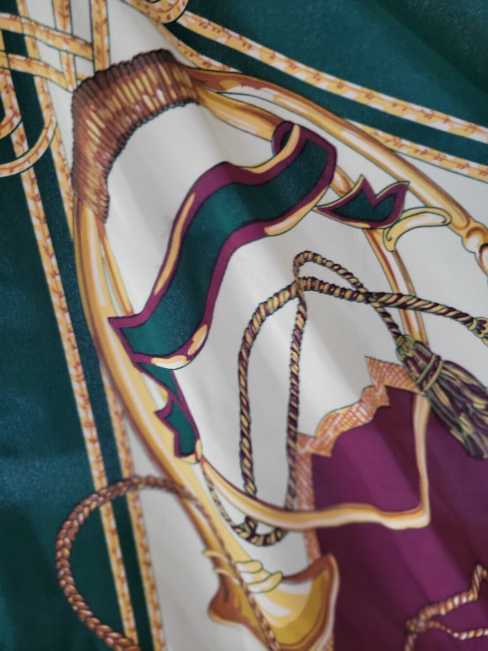 Vintage 100% Silk Equestrian Dressage Scarf - Picture 3 of 4